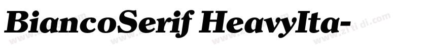 BiancoSerif HeavyIta字体转换
